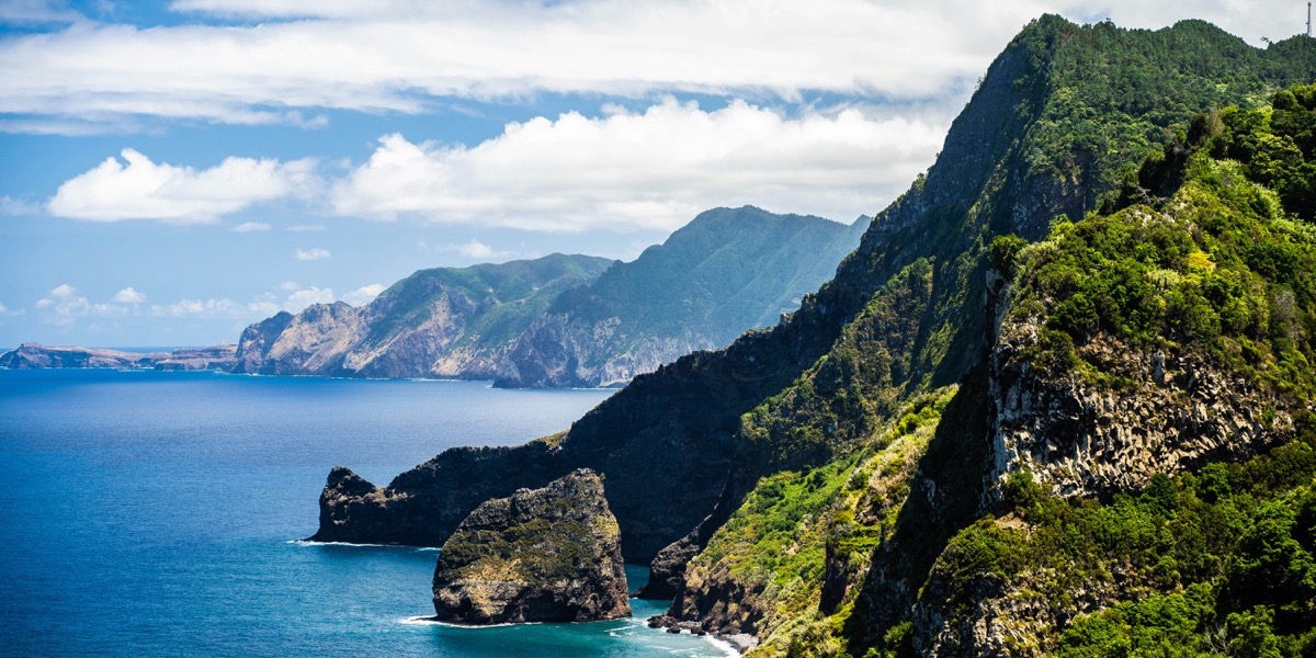 Madeira Island — dramatic green cliffs and Atlantic coast